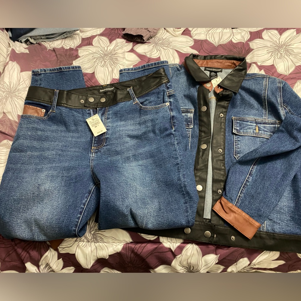 Ashley Stewart Jean Jacket and Jean Set